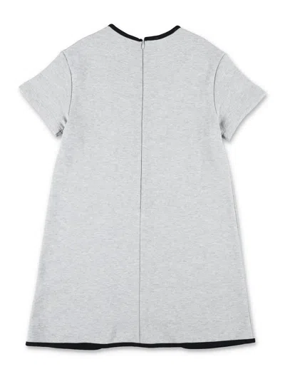 Marni Kids Logo Detailed Short-sleeved Dress In Gray
