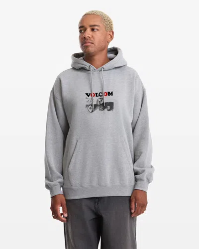 Volcom X Seth Conboy Embroidered Graphic Hoodie In Gray