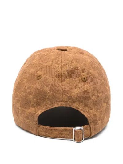 Sandro Cross Pattern Denim Cap In Black