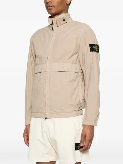Stone Patch-pocket Jacket In Neutral