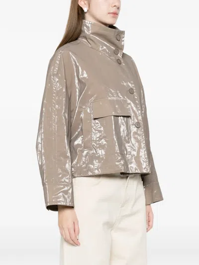 Duno Button Flap-pocket Jacket In Nude