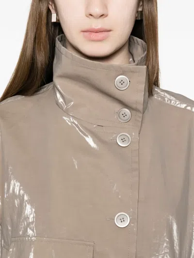 Duno Button Flap-pocket Jacket In Nude