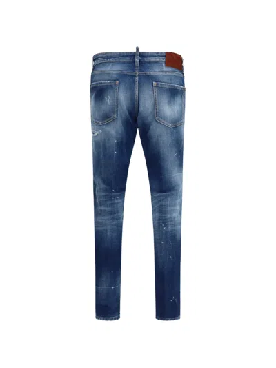 Dsquared2 Distressed Jeans In Blue