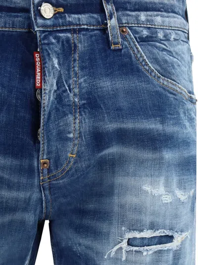 Dsquared2 Distressed Jeans In Blue