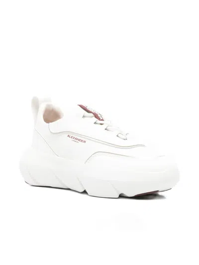 Alexander Smith Eclipse Leather Sneakers In White