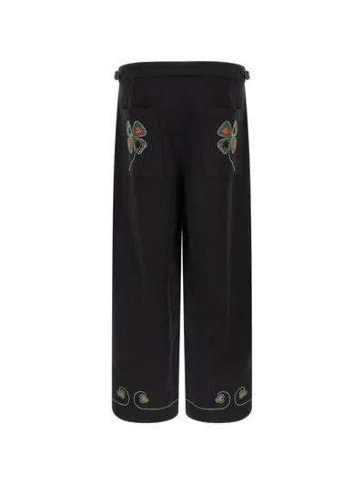Bode Button-fastening Trousers In Black