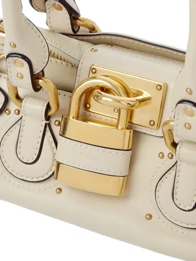 Chloé Paddington Embellished Textured-leather Tote In Pink