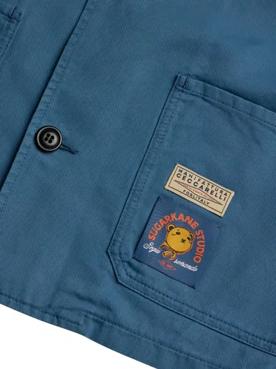 Ceccarelli Workwear Pocket Jacket In Blue