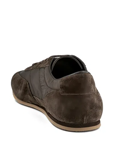 Common Projects Minimal Runner Nylon Suede In Brown