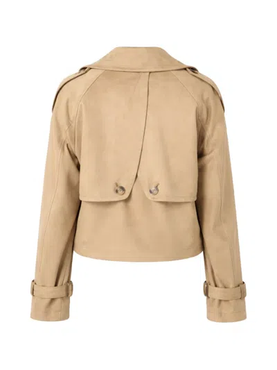 Urbancode Double-breasted Jacket In Brown