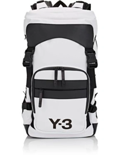 Y-3 Ultratech Colorblock Backpack In White/black