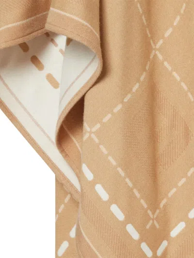 Fendi Draped Patterned Cape Jacket Collection In Brown