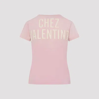 Valentino Garavani Printed Cotton T-shirt Clothing In Pink