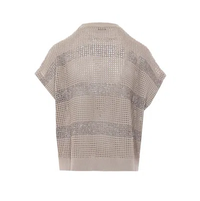 Brunello Cucinelli Net Sweater In Multi