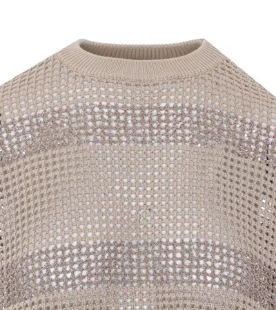 Brunello Cucinelli Net Sweater In Multi