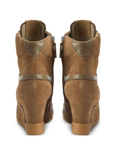 Giuseppe Zanotti Top Wedge Lace-up Sneakers In Brown