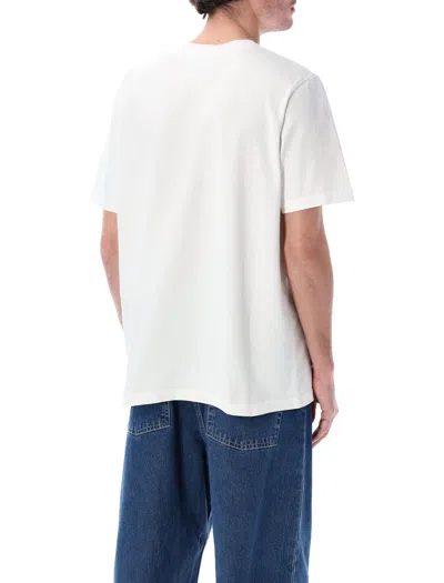 Casablanca Men White Crewneck T-shirt With Logo Print On The Front In Cotton Man