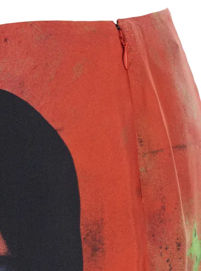 Versace Printed Silk Twill Pencil Skirt In Animal Print