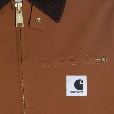 Carhartt Long-sleeved Zip-up Jacket In Brown