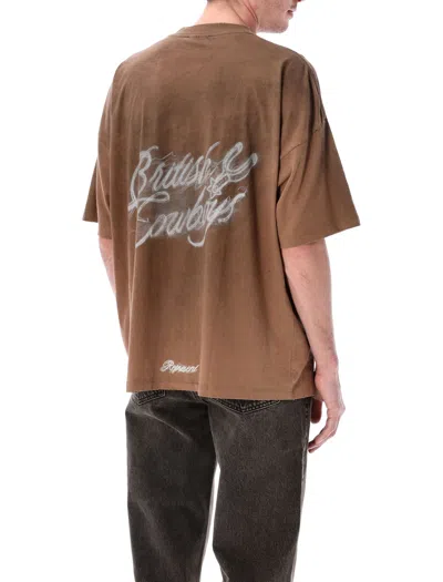 Represent Dusty Brown Jersey British Cowboys T-shirt In Brown