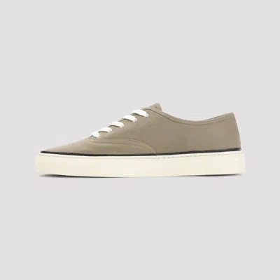 Jacquemus Cotton Low-top Sneakers With Embroidered Logo In Brown