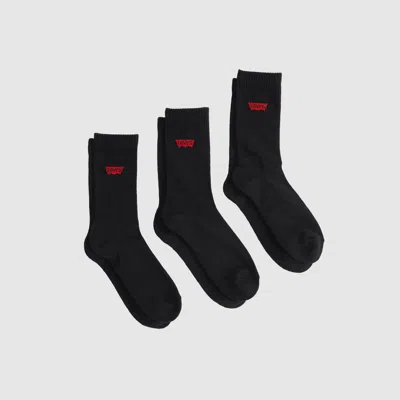 Levi's Regular Cut Socks (3-pack) In Black