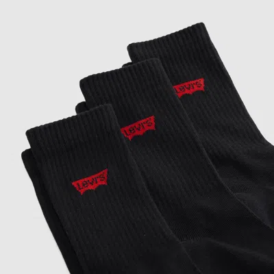Levi's Regular Cut Socks (3-pack) In Black