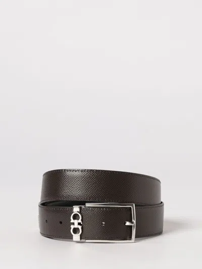 Ferragamo Reversible Leather Belt In Black