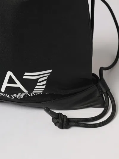 Ea7 Logo-print Drawstring Backpack In Black