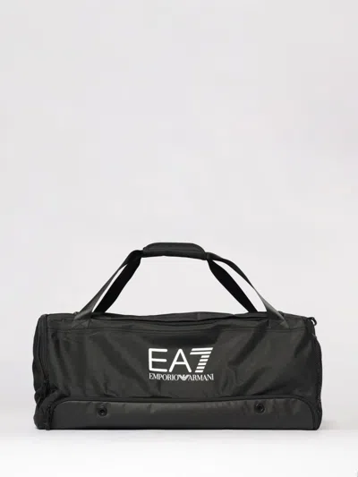 Ea7 Train Core Polyester Duffle Bag With Logo In Black