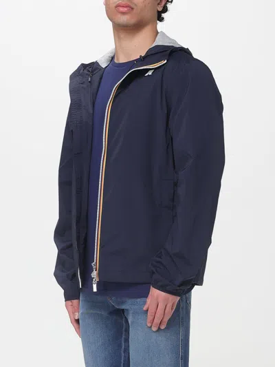 K-way Jack St Warm Double Corto Short Padded Jacket In Blue