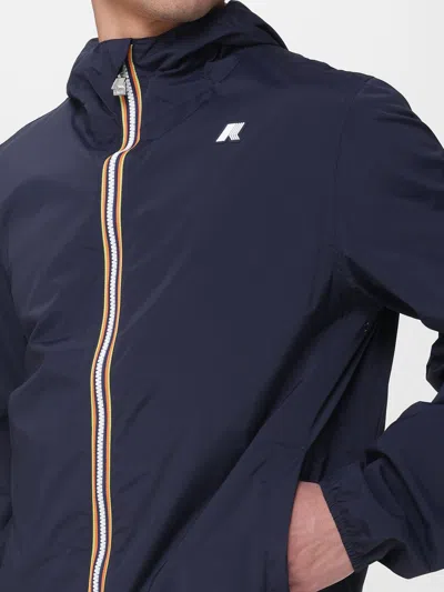 K-way Jack St Warm Double Corto Short Padded Jacket In Blue