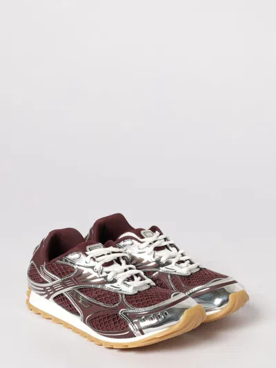 Bottega Veneta Refined Modern Athletic Sneakers For Women In Burgundy