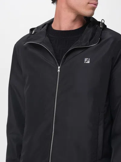 Fendi Polyester Windbreaker In Black
