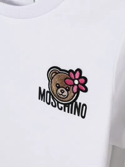 Moschino Bear Appliqué T-shirt In White
