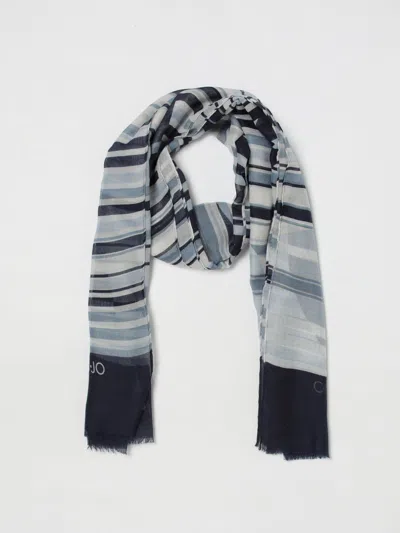 Liu •jo Striped Patterned Scarf In Blue