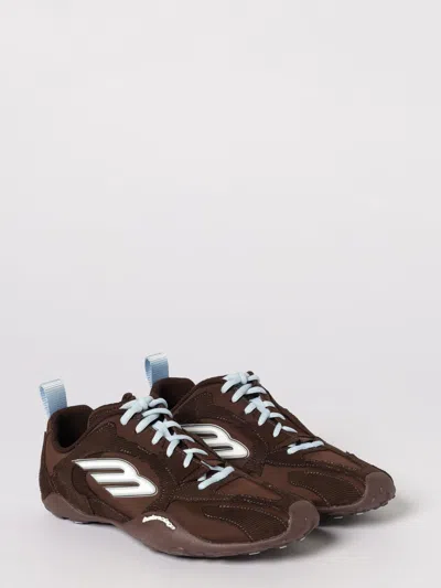Balenciaga Women Brown Canvas And Corduroy Monday Ultra Sneakers In Brown