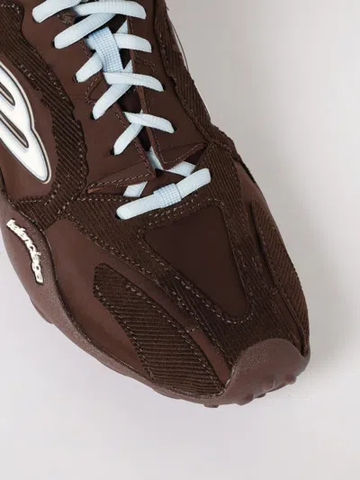 Balenciaga Women Brown Canvas And Corduroy Monday Ultra Sneakers In Brown