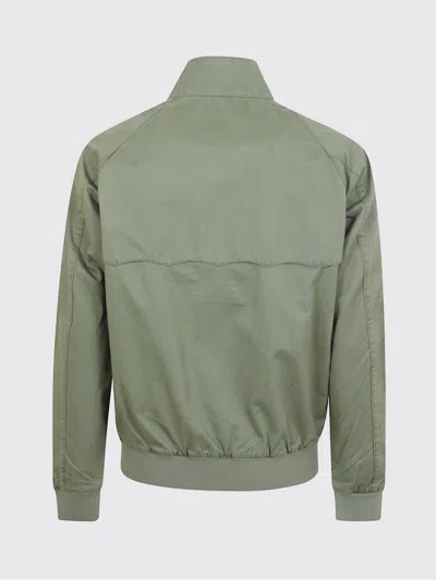 Baracuta Green Lightweight Stand Collar Jacket In Animal Print