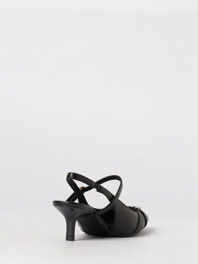 Pinko Gloria 18 Leather Pumps With Metal Lettering Detail In Black