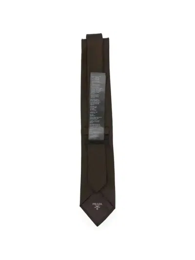 Prada Pointed Tie In Orange
