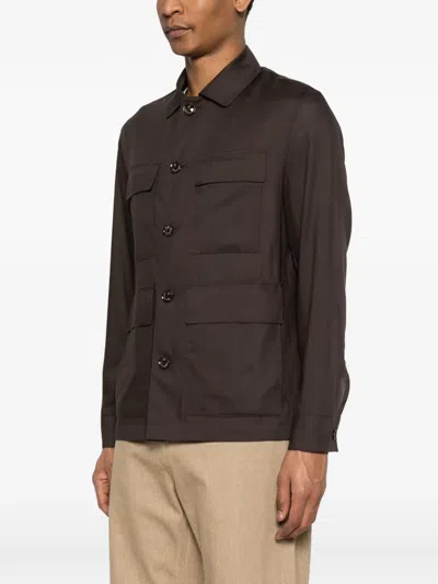 Montecore Buttoned Pocket Jacket In Brown