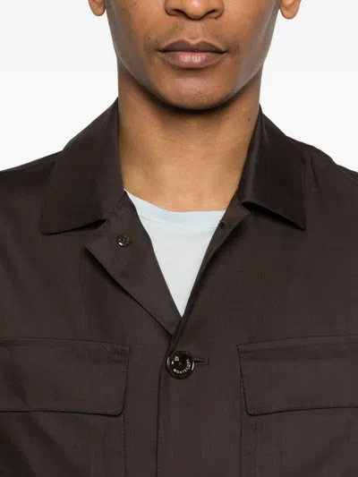 Montecore Buttoned Pocket Jacket In Brown
