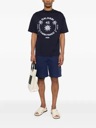 Balmain Graphic-print T-shirt In Black