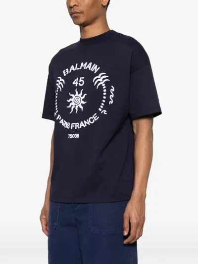 Balmain Graphic-print T-shirt In Black
