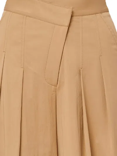 Veronica Beard Heron Pleated Wide Leg Pants In Brown