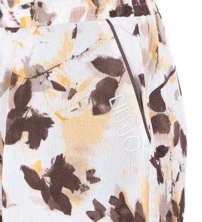 Liu •jo Liu Jo Drawstring Wide Leg Trousers In Multi