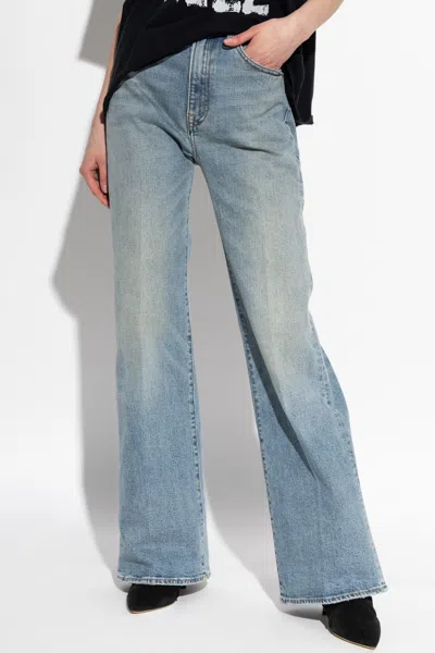 R13 Belt Loop Denim Trousers In Blue