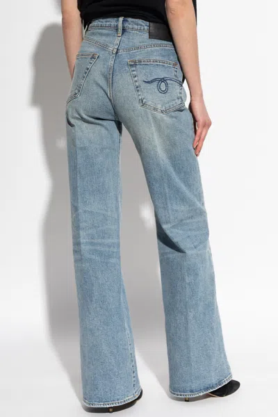R13 Belt Loop Denim Trousers In Blue