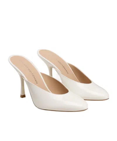 Stuart Weitzman Madison Mule 85 In White